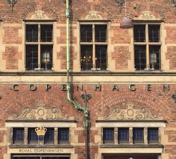 Wonderful brickwork on this building, and the downpipe and letters in aged copper add just the right touch of industrial elegance.