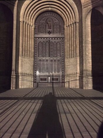 While the grand arched entrance to St-Aubin Church in Toulouse is undeniably stunning, somehow my looming shadow took center stage in this photo. I'm titling it, "Monster at the gate!"