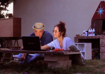 I don't recall what we were Googling or looking at on the laptop that night, but I remember we had a great time out there, just sitting on the ground.